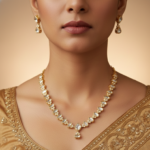 925 Silver Jaipuri Jadtar Necklace